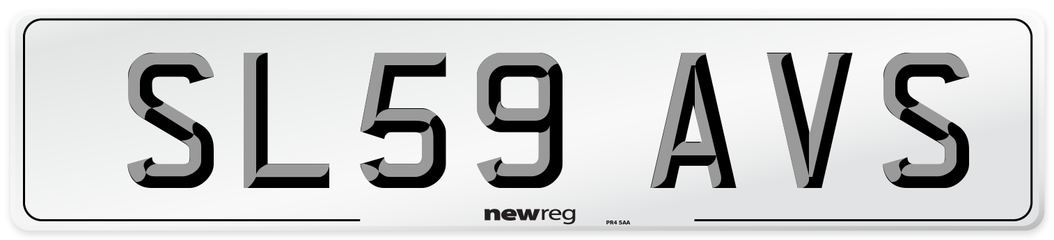 SL59 AVS Number Plate from New Reg